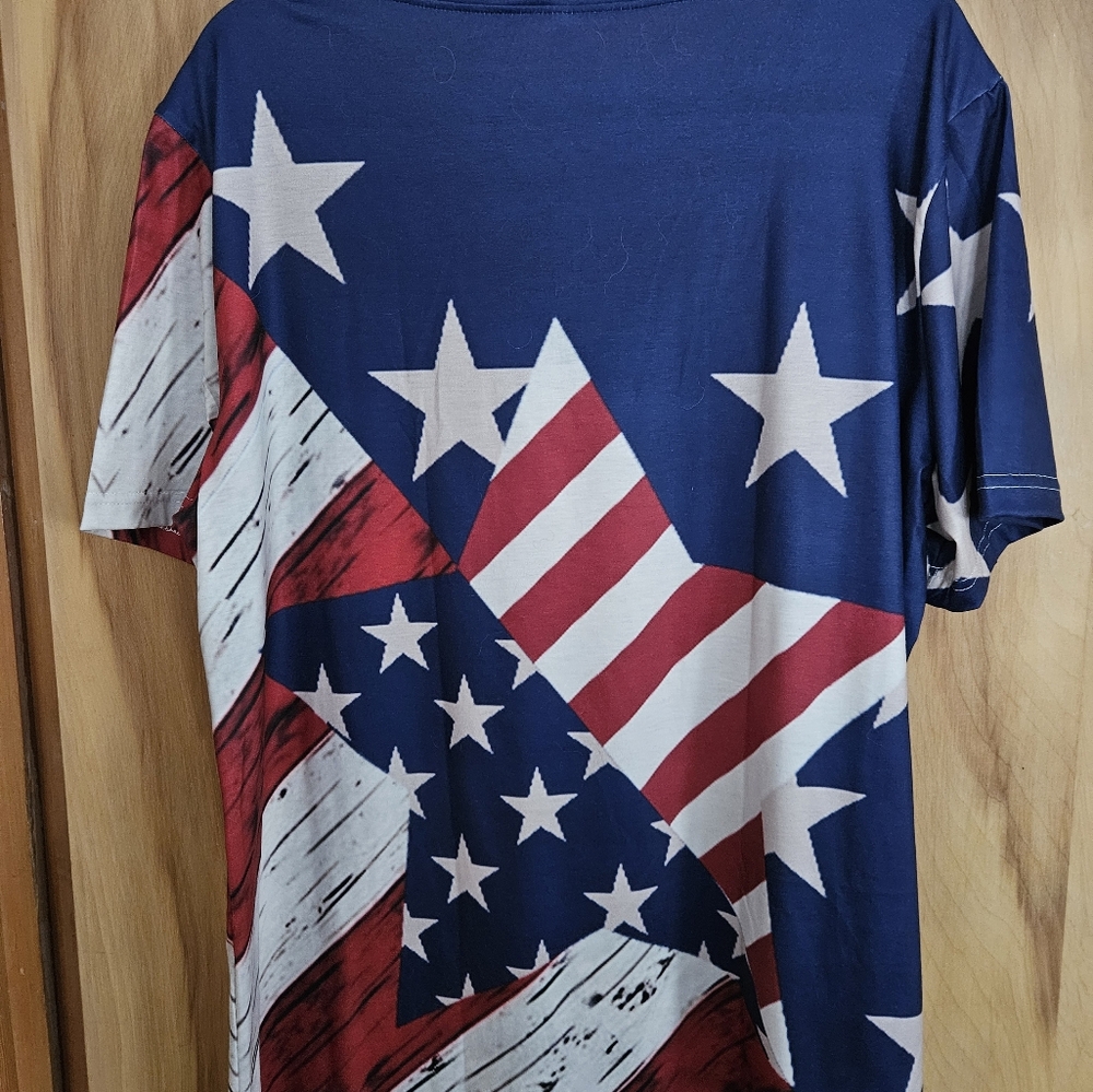 Patriotic V-Neck Shirts - Red and Blue - Picture 8 of 11